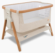 Колыбель приставная Tutti Bambini CoZee c колёсами Scandinavian Walnut/Ecru