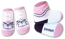 Носочки Uviton Kitty 0-6 мес 0188 ЧЗ розовый/белый 56