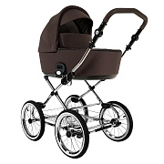 Детская коляска люлька Roan Bass Next Classic d14 2.0 1 в 1 BSNC/103/1 Turkish Coffe/Black/руч.Cappuccino