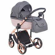 Детская коляска Adamex Chantal Star Collection 2 в 1 STAR004 серый+роз.золото