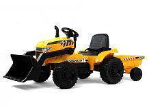 Детский электромобиль RiverToys трактор-погрузчик T333TT желтый