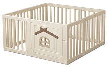 Большой детский игровой манеж UNIX Kids Classic Tree House 130 x 130 Camel