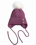 Шапочка вязаная AmaroBaby Pure Love Wool утепленная розовый 38