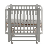 Кроватка детская Antemi Terra Light NEW с маятником НИК 17с серый