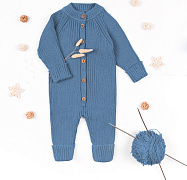 Комбинезон вязаный AmaroBaby Pure Love Tot демисезонный голубой 56