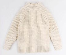 Свитер вязаный детский Amarobaby Warm с высокой горловиной молочный 68