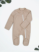 Комбинезон-слип AmaroBaby Fashion на молнии бежевый 62