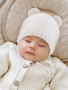 Шапка вязаная AmaroBaby Pure Love Teddy демисезонная молочный 42
