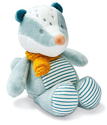 Игрушка мягкая Nattou Rattle MINI FELIX & LEO Барсук 595025