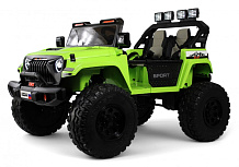Детский электромобиль RiverToys Jeep A222AA GREEN/зеленый